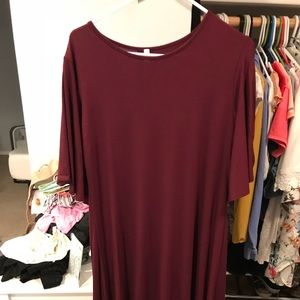 Burgundy dress